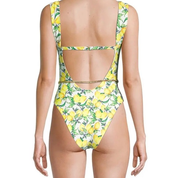 WeWoreWhat Danielle Lemon-Print One-Piece Swimsuit - Picture 2 of 10
